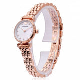 Buy Shop Emporio Armani Gianni T-Bar Mother of Pearl Dial Rose Gold Steel Strap Watch For Women - AR11203 USA Online