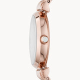 Buy Shop Emporio Armani Gianni T-Bar Mother of Pearl Dial Rose Gold Steel Strap Watch For Women - AR11316 USA Online