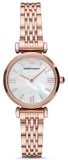 Buy Shop Emporio Armani Gianni T-Bar Mother of Pearl Dial Rose Gold Steel Strap Watch For Women - AR11316 USA Online