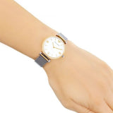 Buy Shop Emporio Armani Gianni T Bar Mother of Pearl Dial Silver Mesh Bracelet Watch For Women - AR2068 USA Online