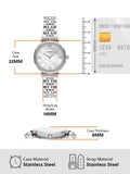 Buy Shop Emporio Armani Gianni T-Bar Mother of Pearl Dial Silver Steel Strap Watch for Women - AR11701 USA Online