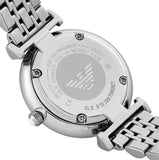 Buy Shop Emporio Armani Gianni T-Bar Mother of Pearl Dial Silver Steel Strap Watch for Women - AR11701 USA Online