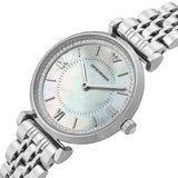 Buy Shop Emporio Armani Gianni T-Bar Mother of Pearl Dial Silver Steel Strap Watch for Women - AR11701 USA Online