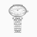 Buy Shop Emporio Armani Gianni T-Bar Mother of Pearl Dial Silver Steel Strap Watch for Women - AR11701 USA Online