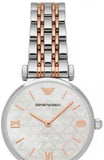 Buy Shop Emporio Armani Gianni T-Bar Mother of Pearl Dial Two Tone Steel Strap Watch For Women - AR1987 USA Online