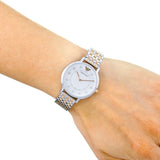 Buy Shop Emporio Armani Gianni T Bar Mother of Pearl Dial Two Tone Steel Strap Watch For Women - AR2508 USA Online