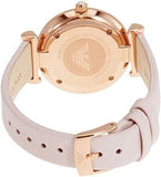 Buy Shop Emporio Armani Gianni T Bar Mother Of Pearl Pink Dial Pink Leather Strap Watch For Women - AR1958 USA Online