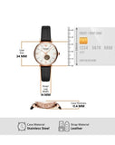 Buy Shop Emporio Armani Gianni T Bar Mother of Pearl White Dial Black Leather Strap Watch For Women - AR60047 USA Online