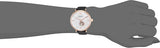 Buy Shop Emporio Armani Gianni T Bar Mother of Pearl White Dial Black Leather Strap Watch For Women - AR60047 USA Online