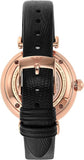 Buy Shop Emporio Armani Gianni T Bar Mother of Pearl White Dial Black Leather Strap Watch For Women - AR60047 USA Online