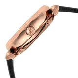 Buy Shop Emporio Armani Gianni T Bar Mother of Pearl White Dial Black Leather Strap Watch For Women - AR60047 USA Online