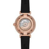 Buy Shop Emporio Armani Gianni T Bar Mother of Pearl White Dial Black Leather Strap Watch For Women - AR60047 USA Online