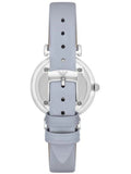 Buy Shop Emporio Armani Gianni T-Bar Mother Of Pearl White Dial Grey Leather Strap Watch For Women - AR11039 USA Online