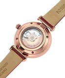 Buy Shop Emporio Armani Gianni T-Bar Mother of Pearl White Dial Red Leather Strap Watch For Women - AR60048 USA Online