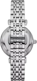 Buy Shop Emporio Armani Gianni T-Bar Pink Dial Silver Steel Strap Watch for Women - AR11686 USA Online