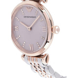 Buy Shop Emporio Armani Gianni T Bar Pink Dial Two Tone Steel Strap Watch For Women - AR11223 USA Online
