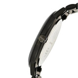 Buy Shop Emporio Armani Gianni T-Bar Quartz Black Mother of Pearl Dial Black Steel Strap Watch For Women - AR11268 USA Online
