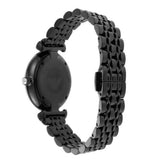 Buy Shop Emporio Armani Gianni T-Bar Quartz Black Mother of Pearl Dial Black Steel Strap Watch For Women - AR11268 USA Online