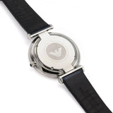 Buy Shop Emporio Armani Gianni T Bar Quartz Blue Dial Blue Leather Strap Watch For Men - AR11300 USA Online