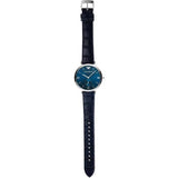 Buy Shop Emporio Armani Gianni T Bar Quartz Blue Dial Blue Leather Strap Watch For Men - AR11300 USA Online
