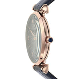 Buy Shop Emporio Armani Gianni T-Bar Quartz Blue Dial Blue Leather Strap Watch for Women - AR11424 USA Online