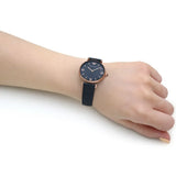 Buy Shop Emporio Armani Gianni T-Bar Quartz Blue Dial Blue Leather Strap Watch for Women - AR11424 USA Online