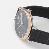 Buy Shop Emporio Armani Gianni T-Bar Quartz Blue Dial Blue Leather Strap Watch for Women - AR11424 USA Online