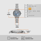 Buy Shop Emporio Armani Gianni T-Bar Quartz Blue Dial Silver Steel Strap Watch For Women - AR11594 USA Online