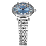 Buy Shop Emporio Armani Gianni T-Bar Quartz Blue Dial Silver Steel Strap Watch For Women - AR11594 USA Online