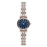 Buy Shop Emporio Armani Gianni T Bar Quartz Blue Dial Two Tone Steel Strap Watch For Women - AR11222 USA Online