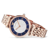 Buy Shop Emporio Armani Gianni T-Bar Quartz Crystals Black Dial Gold Steel Strap Watch For Women - AR11423 USA Online