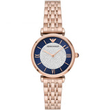Buy Shop Emporio Armani Gianni T-Bar Quartz Crystals Black Dial Gold Steel Strap Watch For Women - AR11423 USA Online
