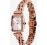 Buy Shop Emporio Armani Gianni T Bar Quartz Crystals White Dial Rose Gold Steel Strap Watch For Women - AR11406 USA Online