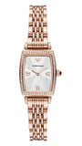 Buy Shop Emporio Armani Gianni T Bar Quartz Crystals White Dial Rose Gold Steel Strap Watch For Women - AR11406 USA Online