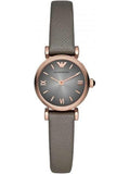 Buy Shop Emporio Armani Gianni T Bar Quartz Gray Dial Gray Leather Strap Watch For Women - AR1727 USA Online