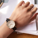 Buy Shop Emporio Armani Gianni T-Bar Quartz Mother of Pearl Dial Black Leather Strap Watch For Women - AR1910 USA Online