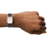 Buy Shop Emporio Armani Gianni T Bar Quartz Mother of Pearl Dial Blue Leather Strap Watch For Women - AR11466 USA Online
