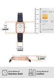 Buy Shop Emporio Armani Gianni T Bar Quartz Mother of Pearl Dial Blue Leather Strap Watch For Women - AR11466 USA Online