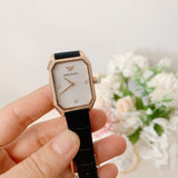 Buy Shop Emporio Armani Gianni T Bar Quartz Mother of Pearl Dial Blue Leather Strap Watch For Women - AR11466 USA Online