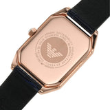Buy Shop Emporio Armani Gianni T Bar Quartz Mother of Pearl Dial Blue Leather Strap Watch For Women - AR11466 USA Online