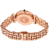 Buy Shop Emporio Armani Gianni T Bar Quartz Mother of Pearl Dial Rose Gold Steel Strap Watch For Women - AR11385 USA Online