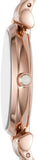 Buy Shop Emporio Armani Gianni T Bar Quartz Mother of Pearl Dial Rose Gold Steel Strap Watch For Women - AR11385 USA Online