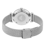 Buy Shop Emporio Armani Gianni T-Bar Quartz Mother of Pearl Dial Silver Mesh Bracelet Watch For Women - AR11319 USA Online