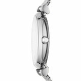 Buy Shop Emporio Armani Gianni T-Bar Quartz Mother of Pearl Dial Silver Mesh Bracelet Watch For Women - AR11319 USA Online