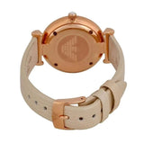 Buy Shop Emporio Armani Gianni T-Bar Quartz Rose Gold Dial Pink Leather Strap Watch For Women - AR11001 USA Online