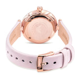 Buy Shop Emporio Armani Gianni T-Bar Quartz Rose Gold Dial Pink Leather Strap Watch For Women - AR11001 USA Online
