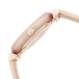 Buy Shop Emporio Armani Gianni T-Bar Quartz Rose Gold Dial Pink Leather Strap Watch For Women - AR11001 USA Online
