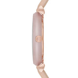 Buy Shop Emporio Armani Gianni T-Bar Quartz Rose Gold Dial Pink Leather Strap Watch For Women - AR11001 USA Online