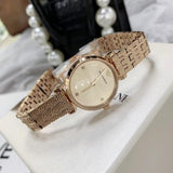 Buy Shop Emporio Armani Gianni T Bar Quartz Rose Gold Dial Rose Gold Steel Strap Watch For Women - AR11342 USA Online