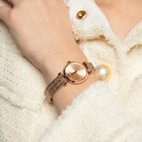Buy Shop Emporio Armani Gianni T Bar Quartz Rose Gold Dial Rose Gold Steel Strap Watch For Women - AR11342 USA Online